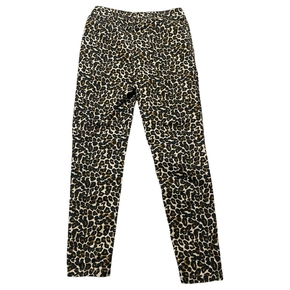 Free People Leopard Print Cropped Skinny Pants Sz 29 High Rise Cotton Blend - Picture 7 of 10